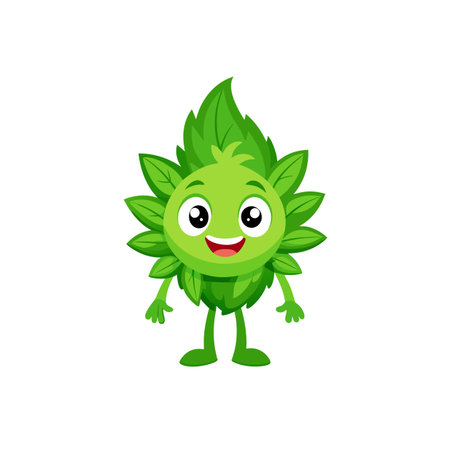 Charming Nettle Cartoon Character Designのイラスト素材