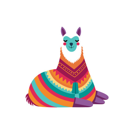 Chill Alpaca Fun Character Designのイラスト素材