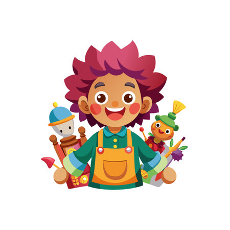 Charming Toy Maker Unique Character Designのイラスト素材