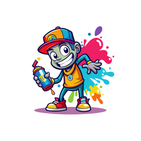 Dynamic Street Artist Character Designのイラスト素材