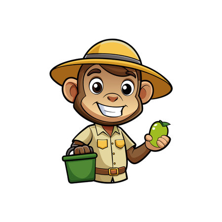 Vibrant Cartoon Zookeeper Characterのイラスト素材