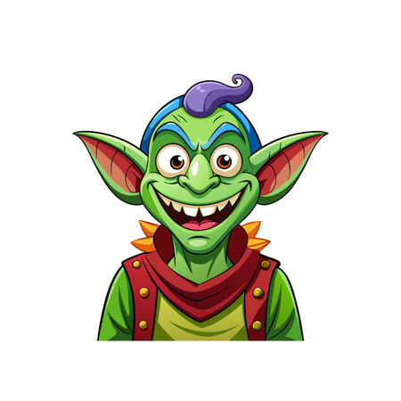 Dynamic Grimble the Giggly Goblin Characterのイラスト素材