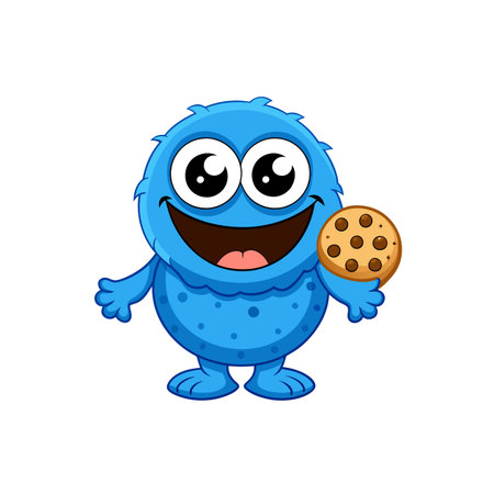 Nibbles the Cookie Monster Fun Artworkのイラスト素材