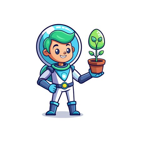 Design a Creative Space Botanist Characterのイラスト素材