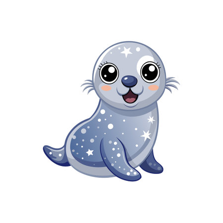 Sammy the Starlit Seal Creative Designのイラスト素材