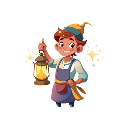a Fun Whimsical Lantern Makerのイラスト素材