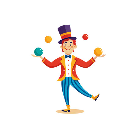 Design Unique Vintage Circus Performer Characterのイラスト素材