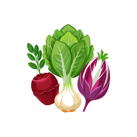 Fresh vegetable assortment isolated against a white background imageのイラスト素材