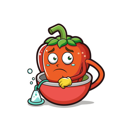 Illustration of Nauseous Bell Pepper Artのイラスト素材