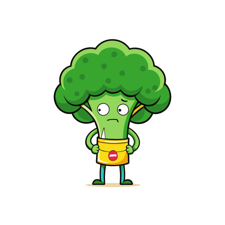 Sluggish Broccoli in Performing Artのイラスト素材