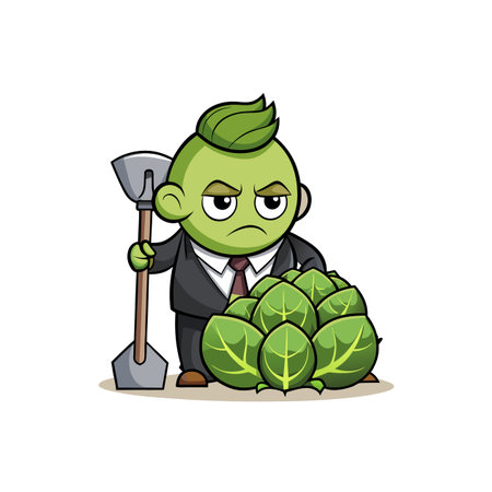 Creative Brussels Sprouts Design for Unique Recipesのイラスト素材