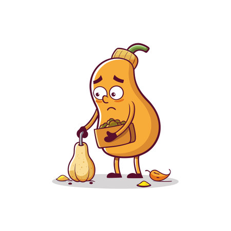 Overworked Butternut Squash Illustration Artのイラスト素材