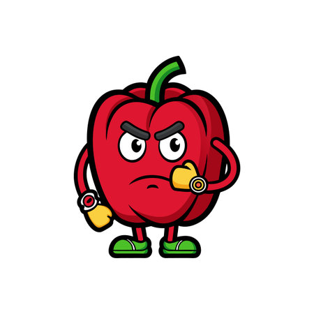 Artistic Bell Pepper in Nauseous Designのイラスト素材