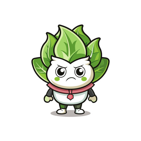 Playful Bok Choy Illustration for Unique Designsのイラスト素材