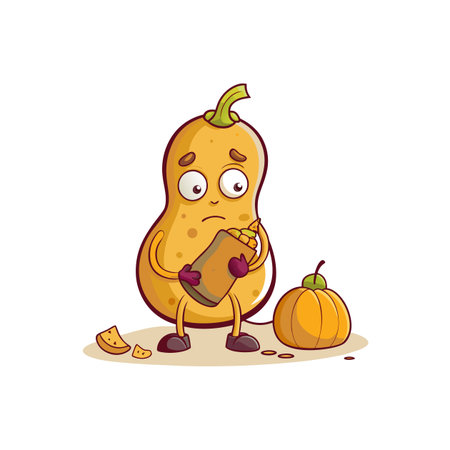 Overworked Butternut Squash Artistic Designのイラスト素材