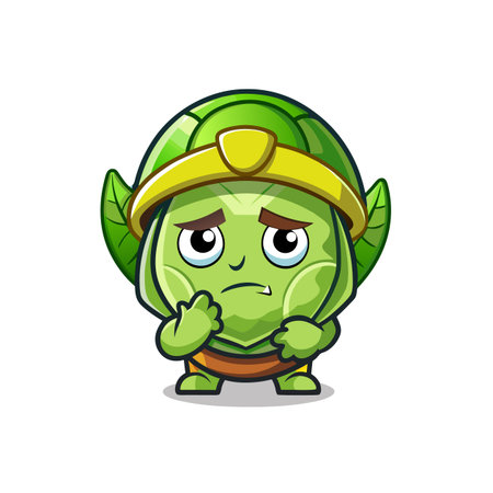 Playful Brussels Sprouts Illustration for Chefsのイラスト素材