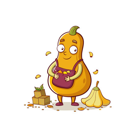 Illustration of Overworked Butternut Squashのイラスト素材