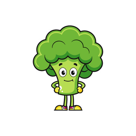 Unique Nauseous Broccoli Vegetable Artのイラスト素材