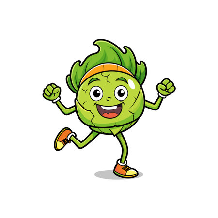 Artistic Brussels Sprouts Dancing on TVのイラスト素材