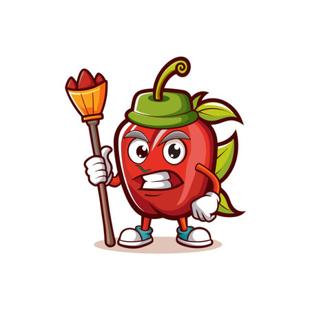 Chilled Bell Pepper Vegetable Communication Illustrationのイラスト素材