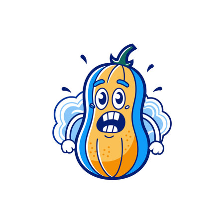 Whimsical Butternut Squash for Fun Recipesのイラスト素材