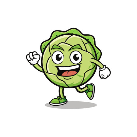 Illustration of Eager Brussels Sprouts Dancingのイラスト素材