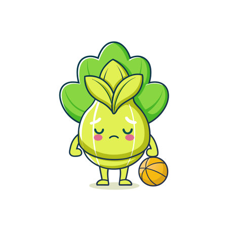 Bok Choy Asleep in Basketball Adventureのイラスト素材