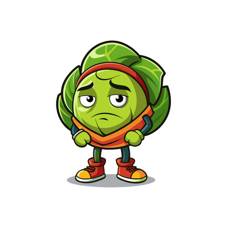 Playful Brussels Sprouts Design for Fun Cookingのイラスト素材