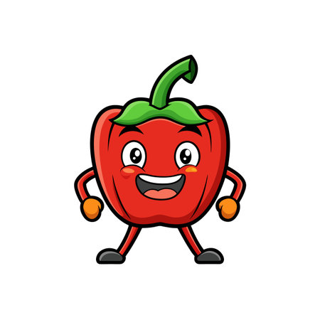 Dynamic Bell Pepper Illustration for Craft Loversのイラスト素材