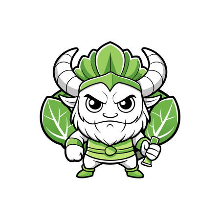 Artistic Bok Choy in Feeble Quilting Sceneのイラスト素材