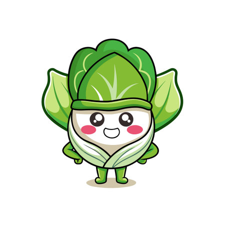 Charming Bok Choy Illustration for Culinary Artsのイラスト素材