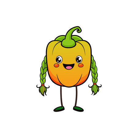 Illustration of Weary Bell Pepper Composingのイラスト素材