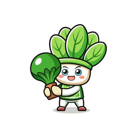 Artistic Bok Choy in Shocked Card Sceneのイラスト素材
