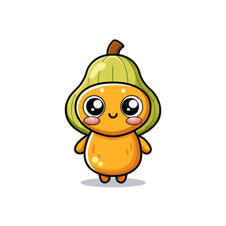Artistic Butternut Squash in Underweight Cozy Sceneのイラスト素材