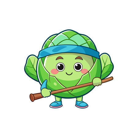 Illustration of Warm Brussels Sprouts Canoeingのイラスト素材