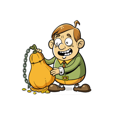 Faint Butternut Squash Vegetable Singing Illustrationのイラスト素材