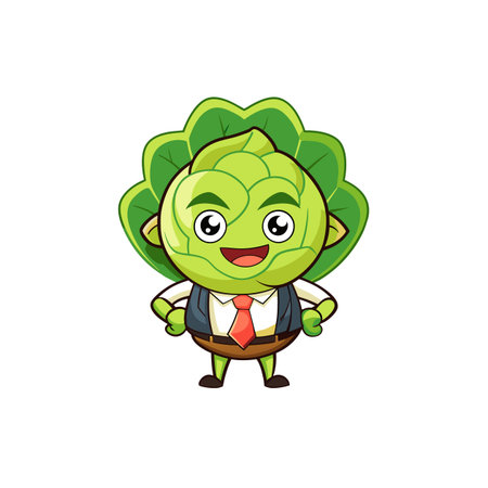 Charming Cabbage Illustration for Healthy Cookingのイラスト素材