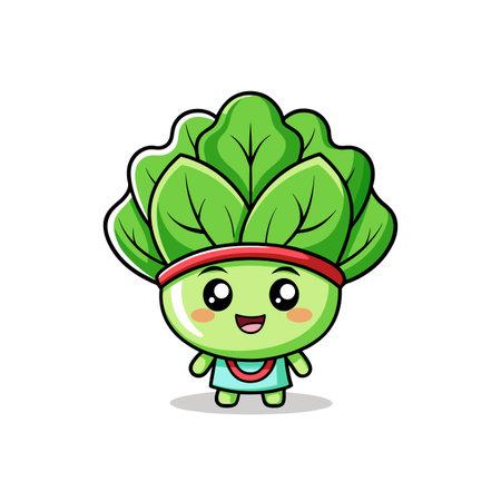 Playful Bok Choy Design for Culinary Artsのイラスト素材