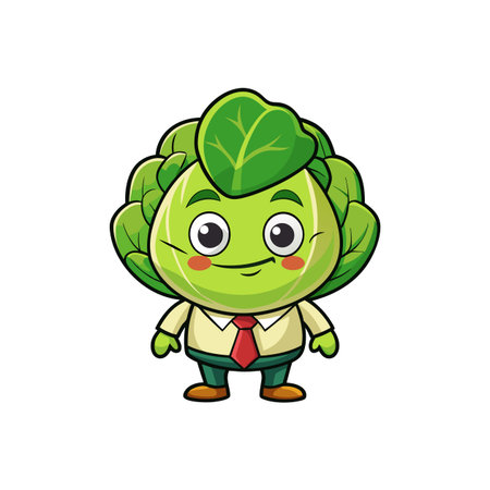 Vibrant Cabbage Artwork for Food Loversのイラスト素材