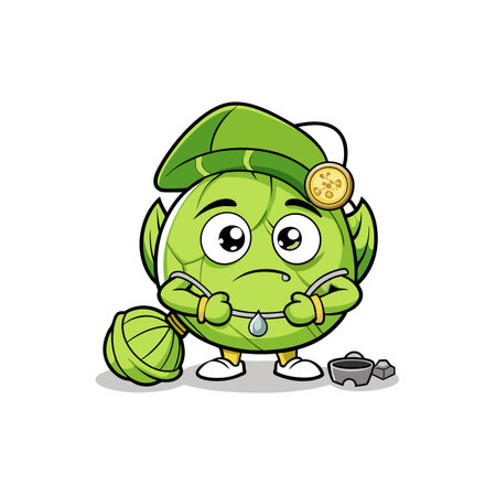 Playful Brussels Sprouts Design for Fun Cookingのイラスト素材