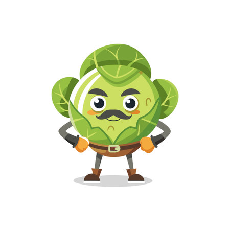 Artistic Brussels Sprouts in Breathless Sceneのイラスト素材