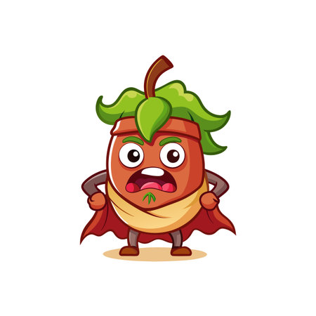 Bell Pepper Vegetable Character LARPing Artのイラスト素材