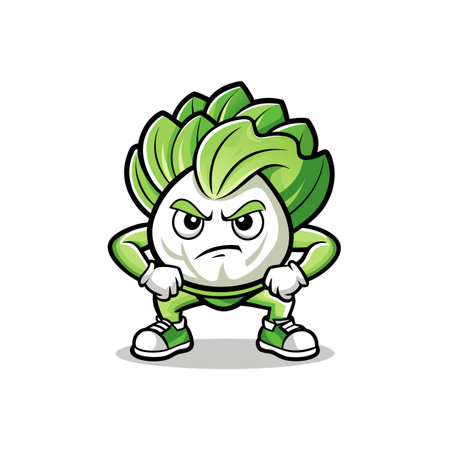 Artistic Bok Choy in Cheerleading Shockのイラスト素材