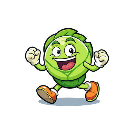 Unique Trembling Brussels Sprouts Vegetable Artのイラスト素材