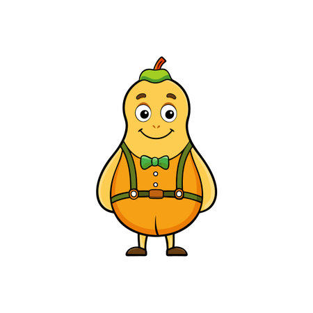 Vibrant Butternut Squash Artwork for Culinary Artsのイラスト素材