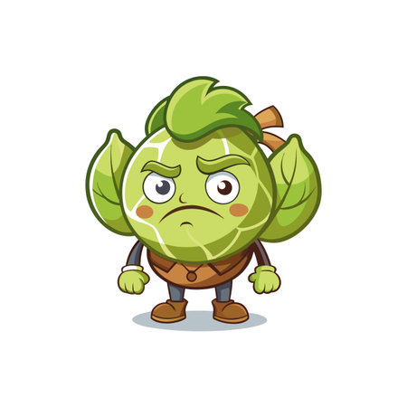 Paralyzed Brussels Sprouts in Fossil Sceneのイラスト素材