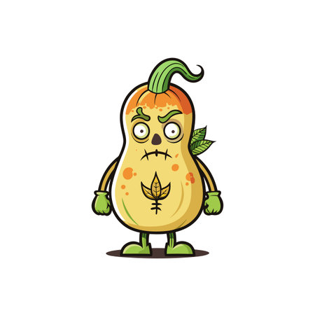 Creative Butternut Squash Design for Unique Recipesのイラスト素材