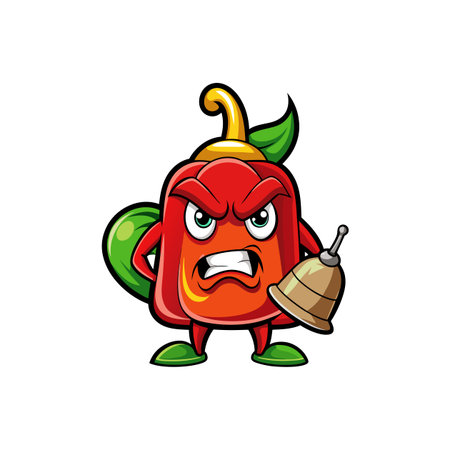 Unique Bell Pepper Design for Creative Projectsのイラスト素材