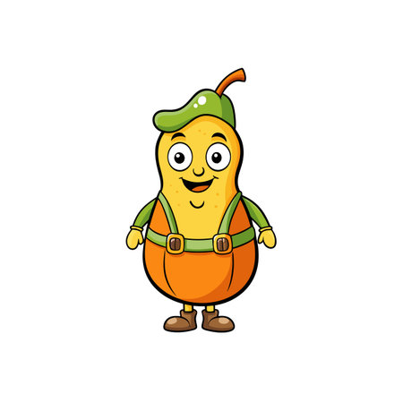 Charming Butternut Squash Design for Healthy Eatingのイラスト素材