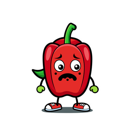 Creative Bell Pepper Illustration for Unique Recipesのイラスト素材